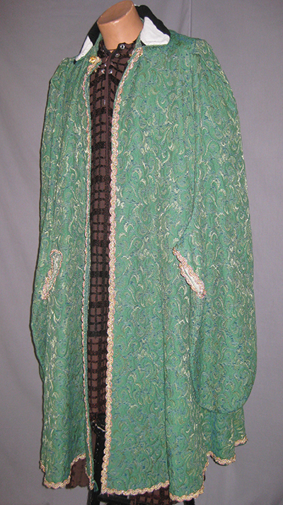 light green patterned cape-like coat