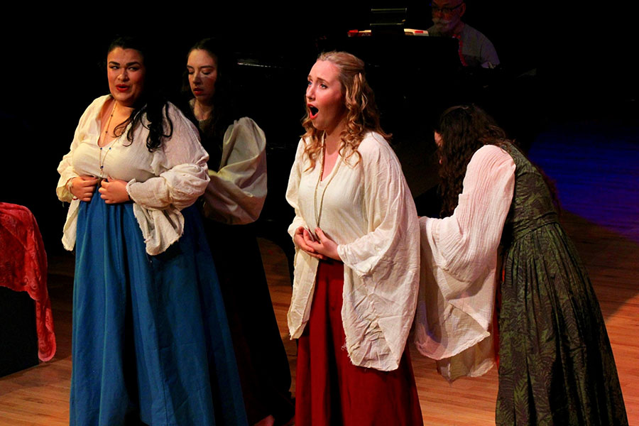 several opera singers in renaissance costume