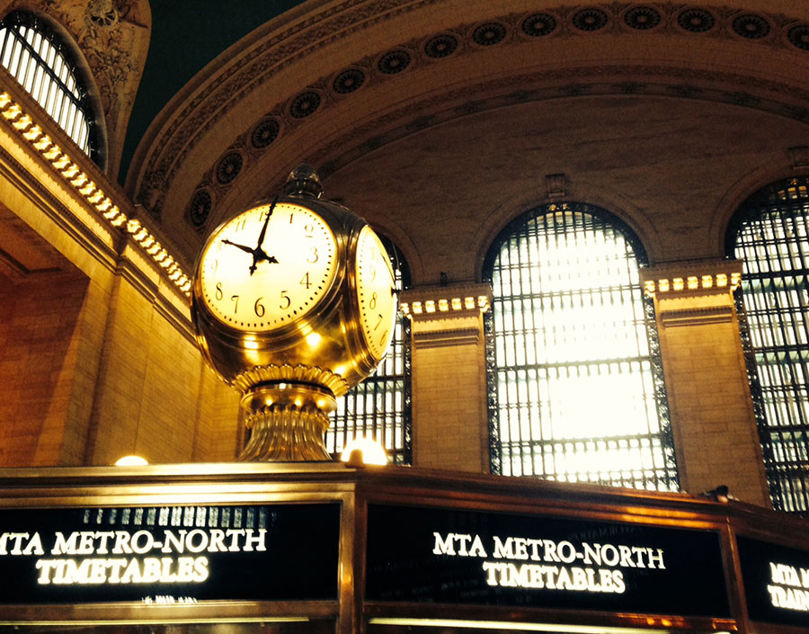the clock in Grand Central Station