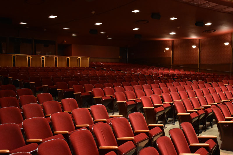 Side view of the main seating area of the WWU Mainstage Theatre