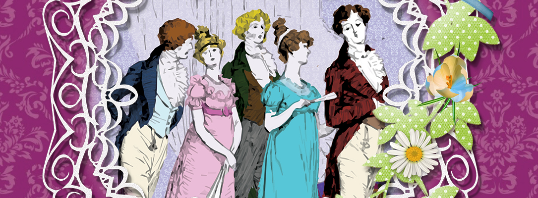illustration of characters in Empire-era clothing