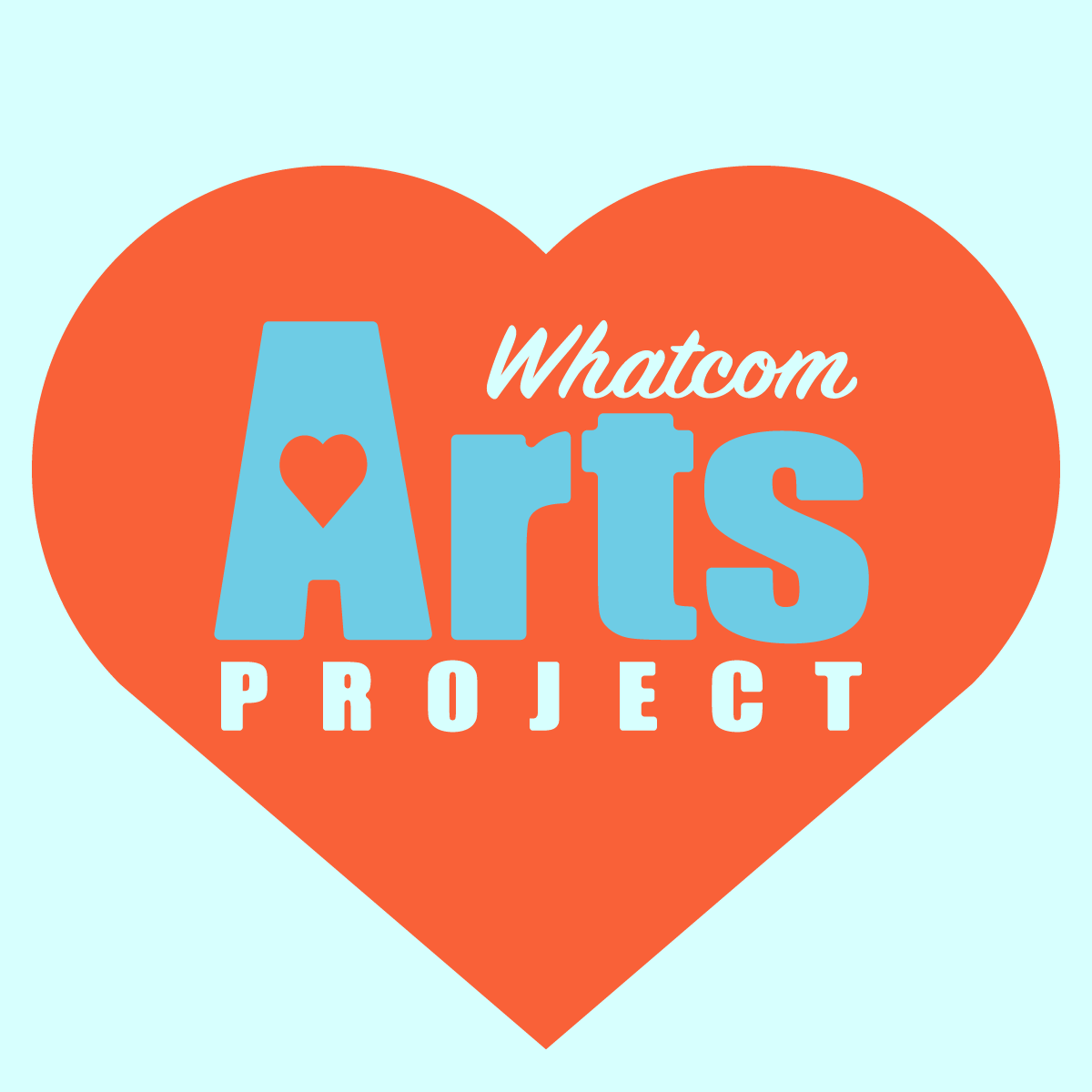 logo: The name Whatcom Arts Project positioned inside a heart