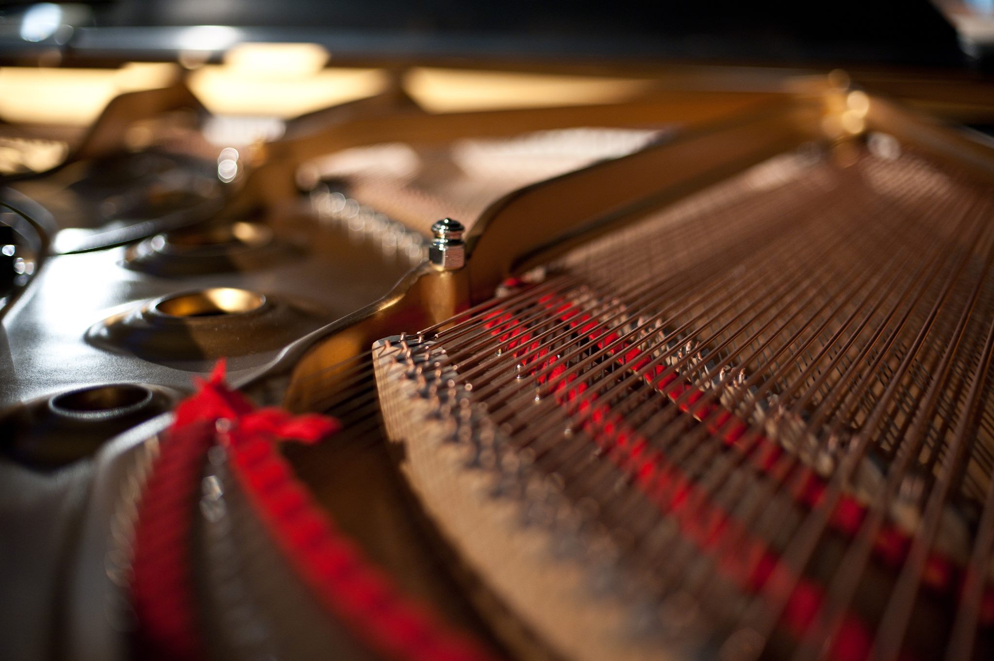 the inside part of the piano