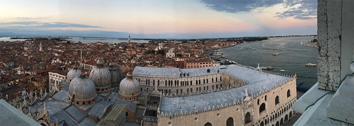panorama of a domed building in Italy