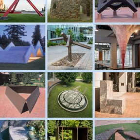 collage of images from the outdoor sculpture collection