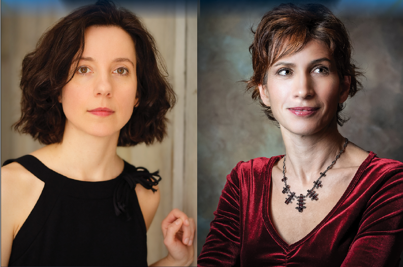 Marija's and Milica's portraits side by side, each dressed in elegance