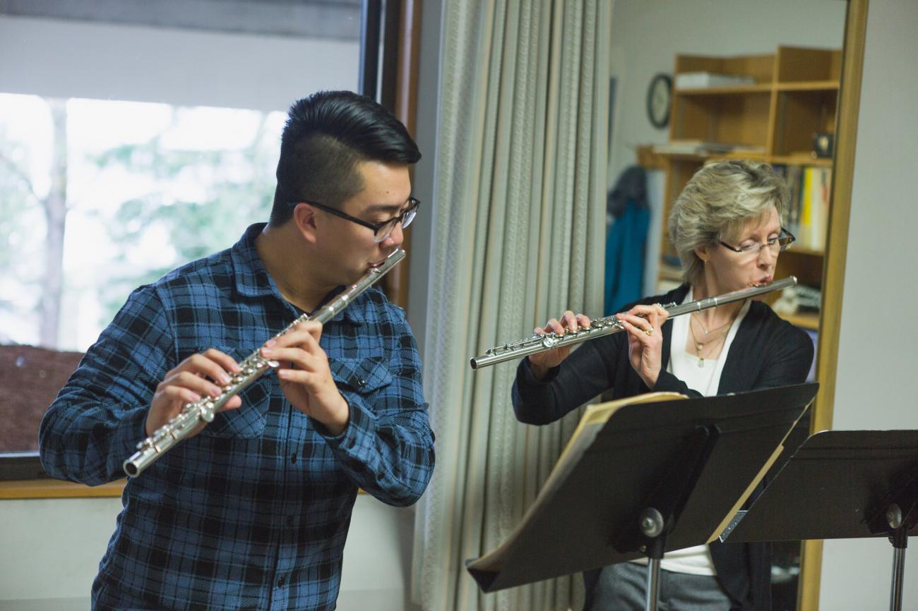 Two flute players