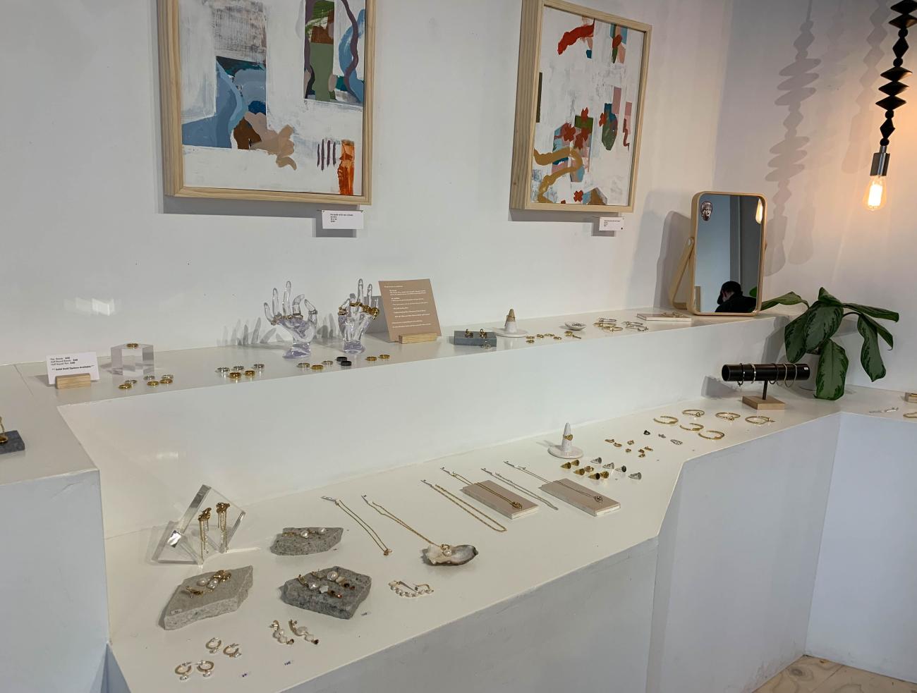 Jewelry on display at APSE